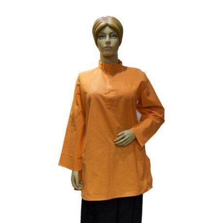 Unisex Khadi Cotton Short Kurta (Orange)