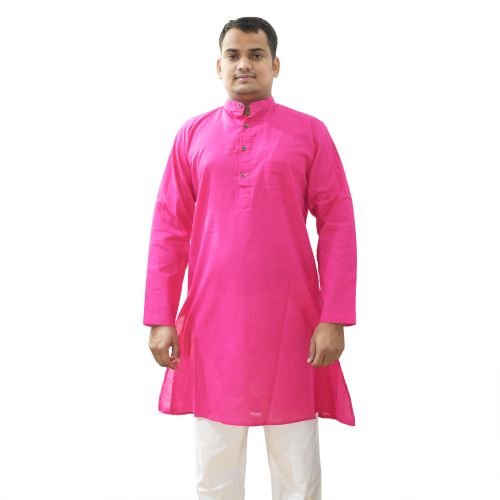 Khadi Cotton Kurta for Men (Pink)